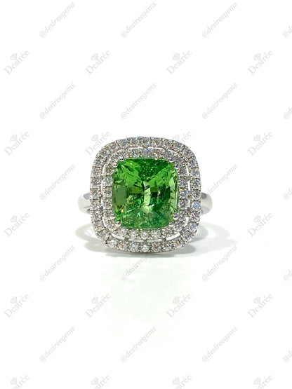 Natural Green Garnet Tsavorite 4.99ct Ring