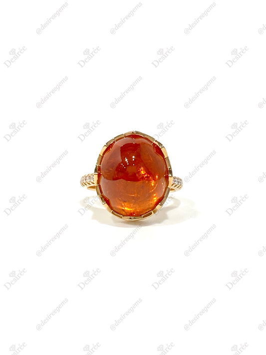 Natural Mandarin Garnet 14.95ct Ring