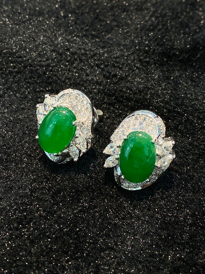 Natural Type A Jadeite Earrings