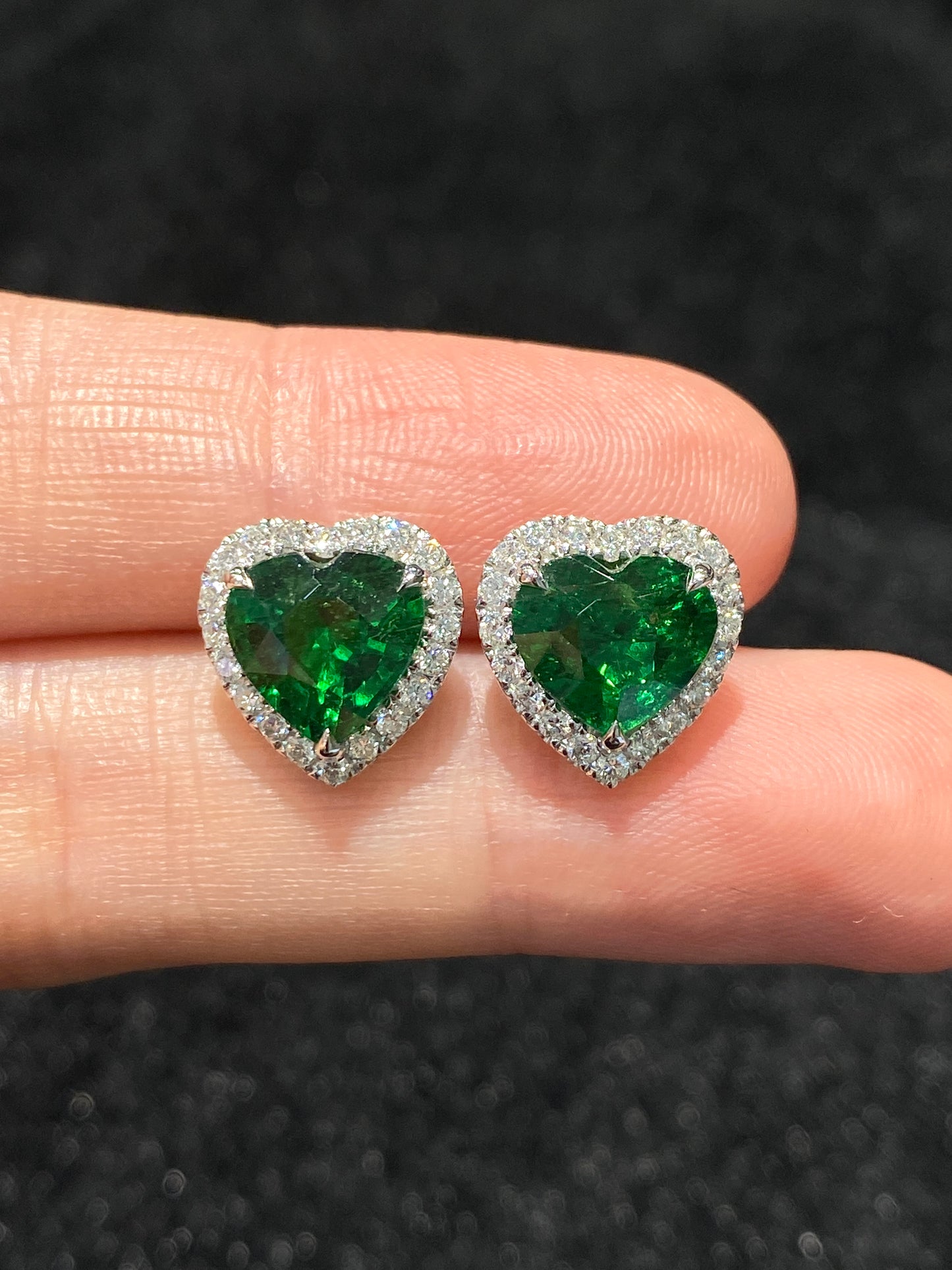 Natural Tsavorite Green Garnet 4.47ct Earrings