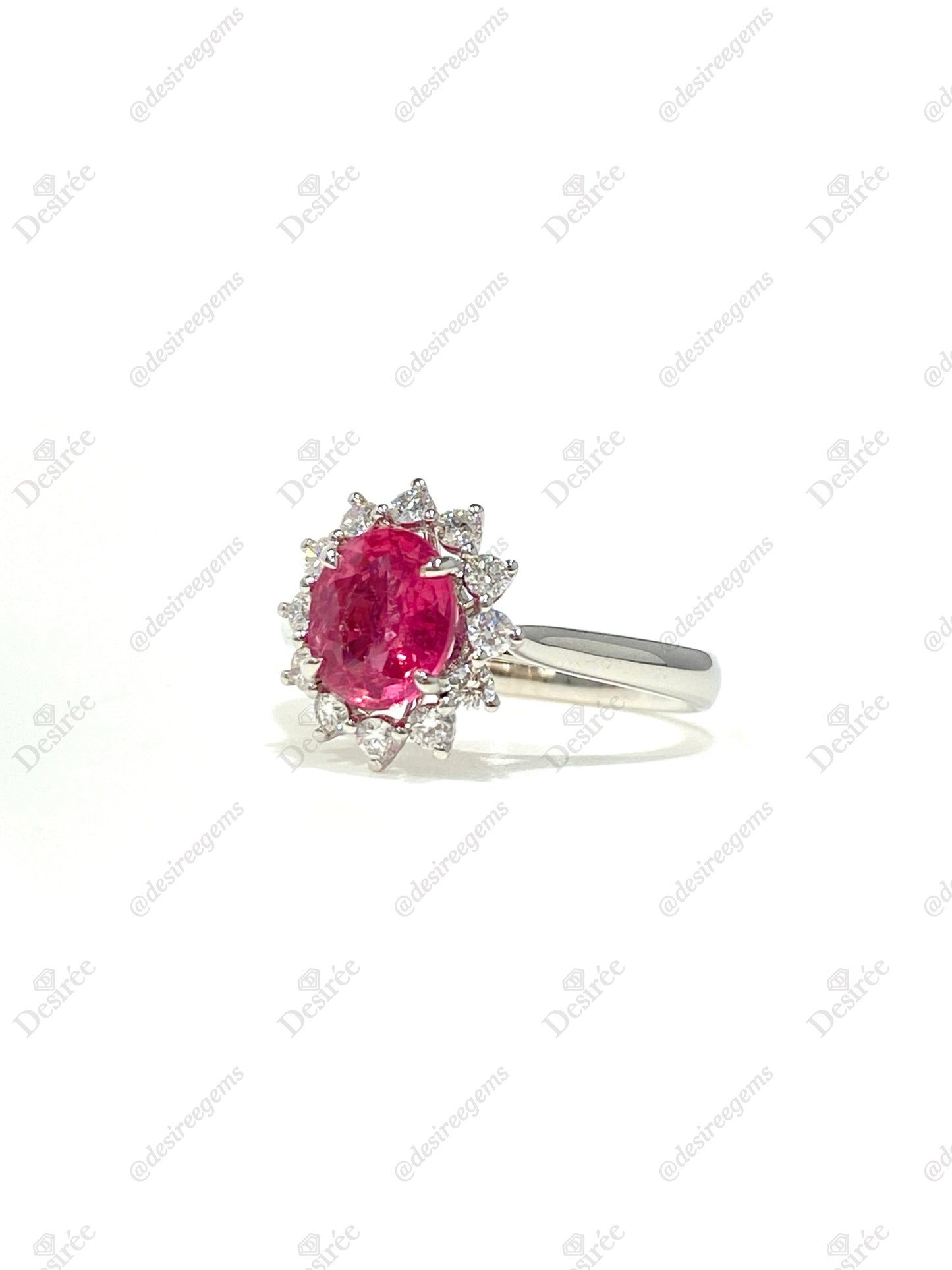 Natural Pink Spinel 1.13ct Ring