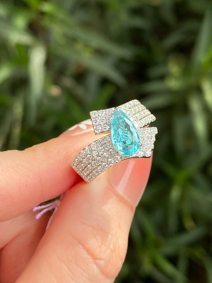 Natural Paraiba Tourmaline 1.23ct Ring