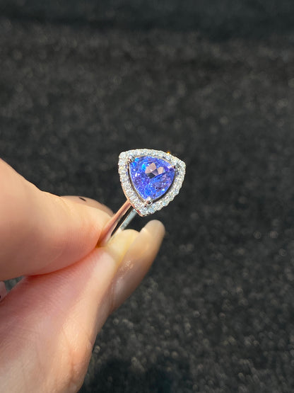 Natural Tanzanite 1.18ct Ring