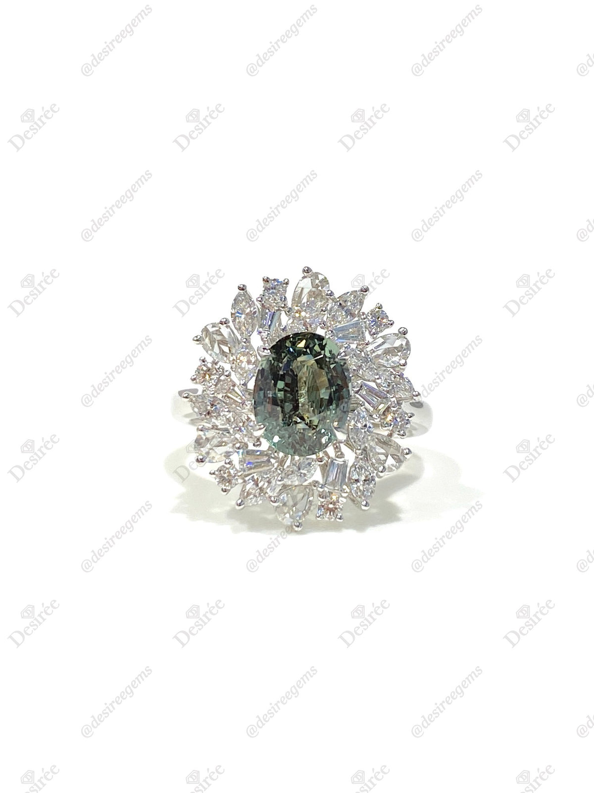 Natural Color Change Alexandrite 2.46ct Ring
