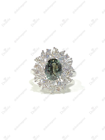 Natural Color Change Alexandrite 2.46ct Ring