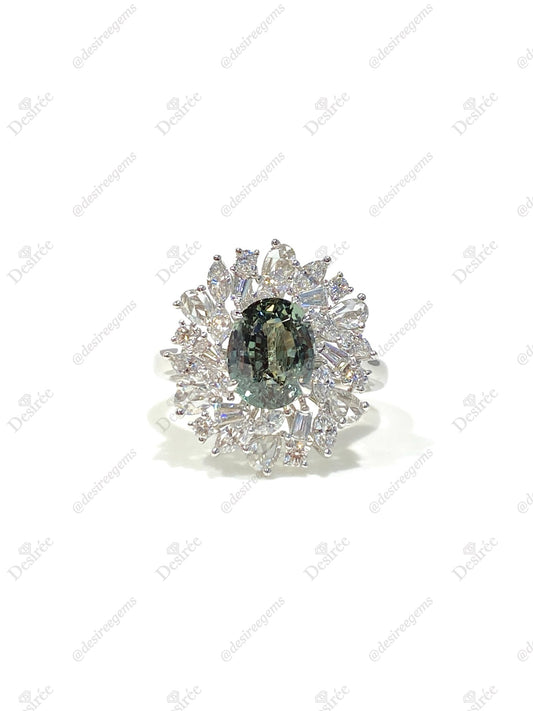 Natural Color Change Alexandrite 2.46ct Ring