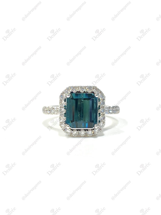 Natural Indicolite Blue Tourmaline 2.16ct Ring