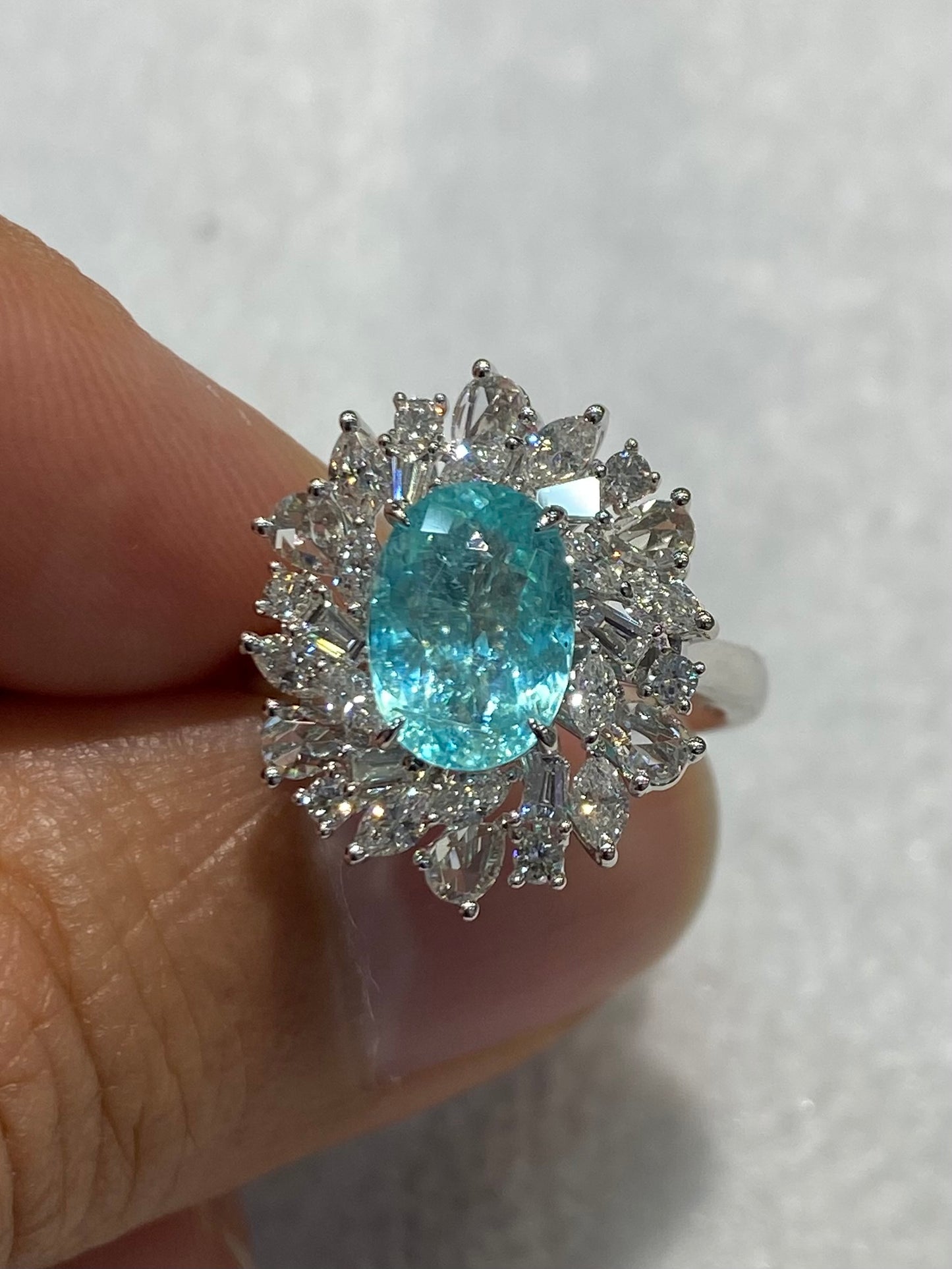 Natural Paraiba Tourmaline 2.13ct Ring