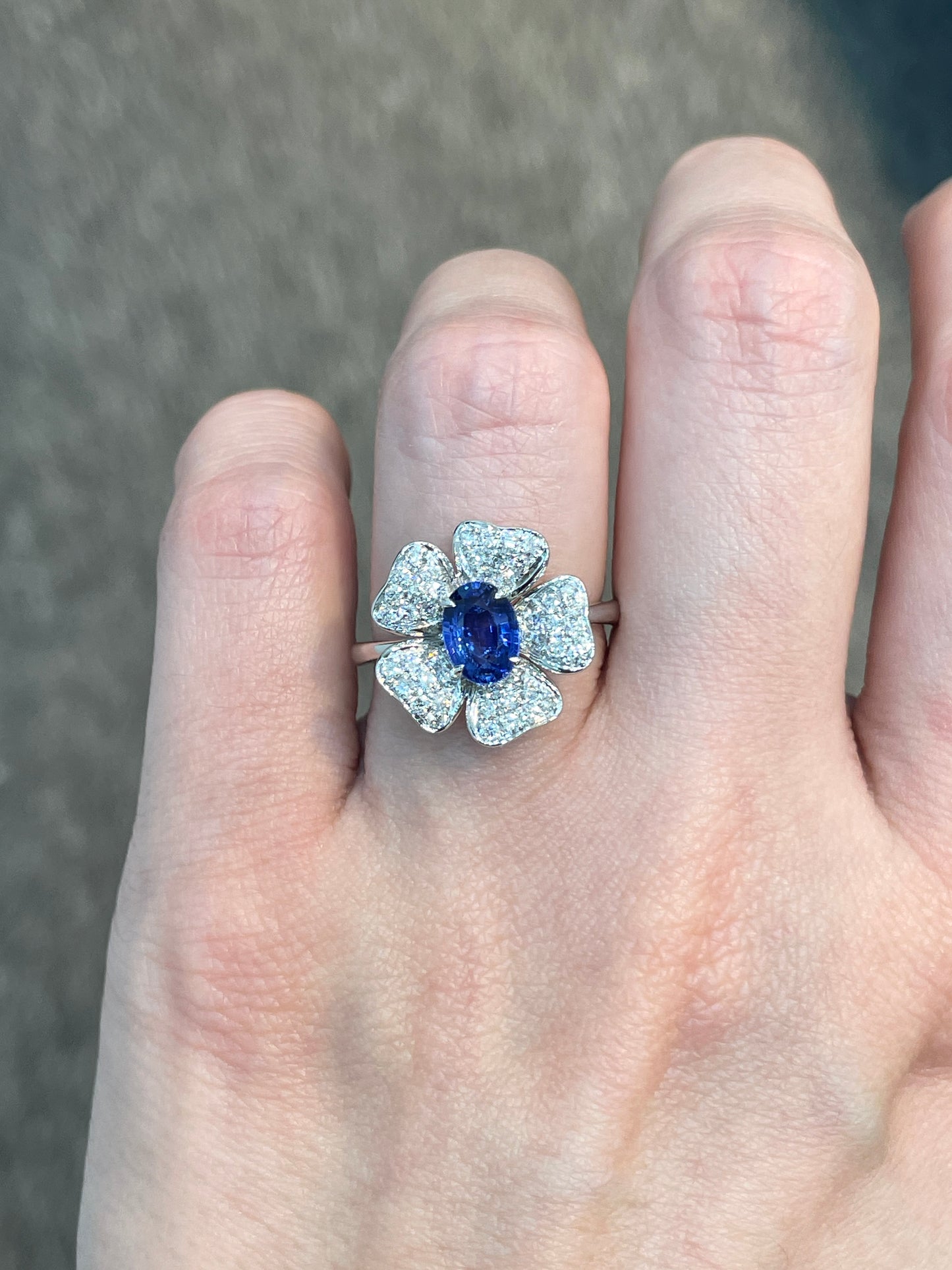 Natural Blue Sapphire Ring 1.18ct