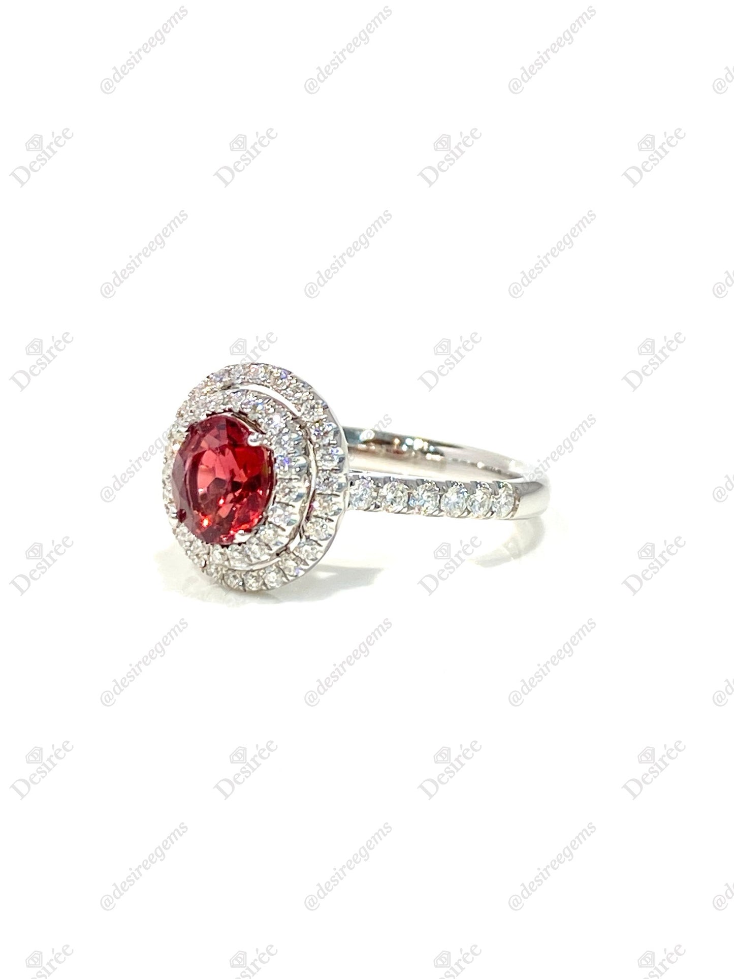 Natural Red Spinel 0.86ct Ring