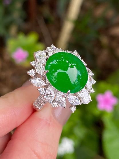 Natural Type A Jadeite Ring