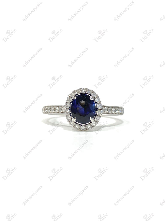 Natural Blue Sapphire 1.34ct Ring