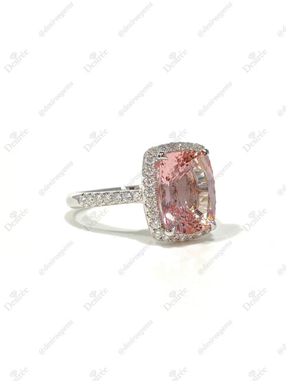 Natural Morganite 3.84ct Ring