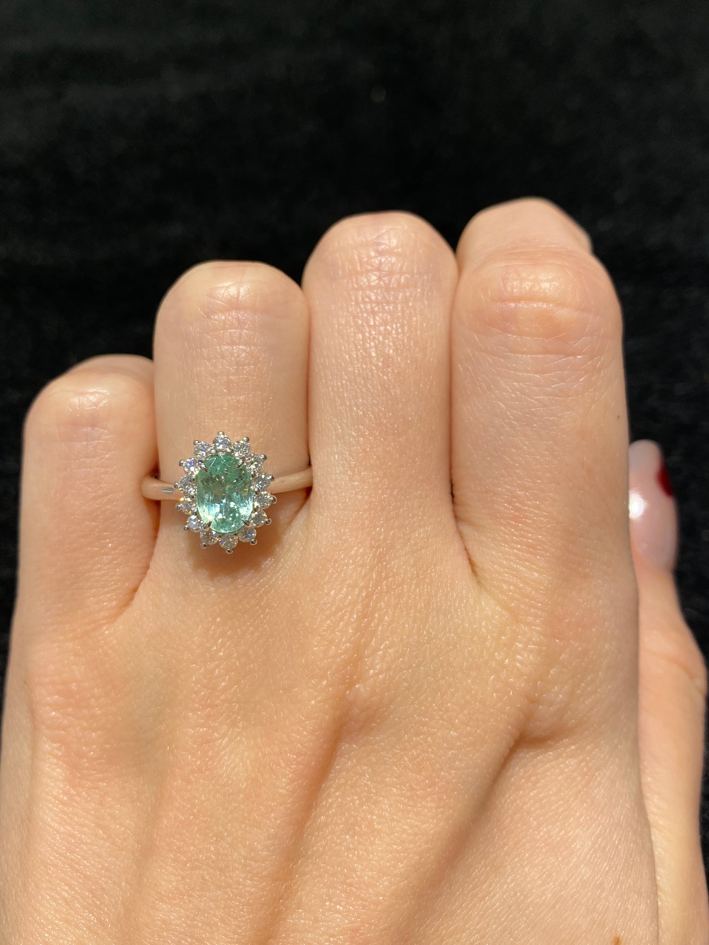 Natural Paraiba Tourmaline 1.09ct Ring