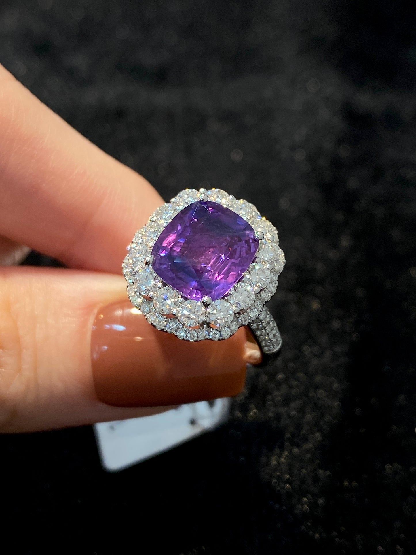 Natural Purple Sapphire 3.78ct Ring