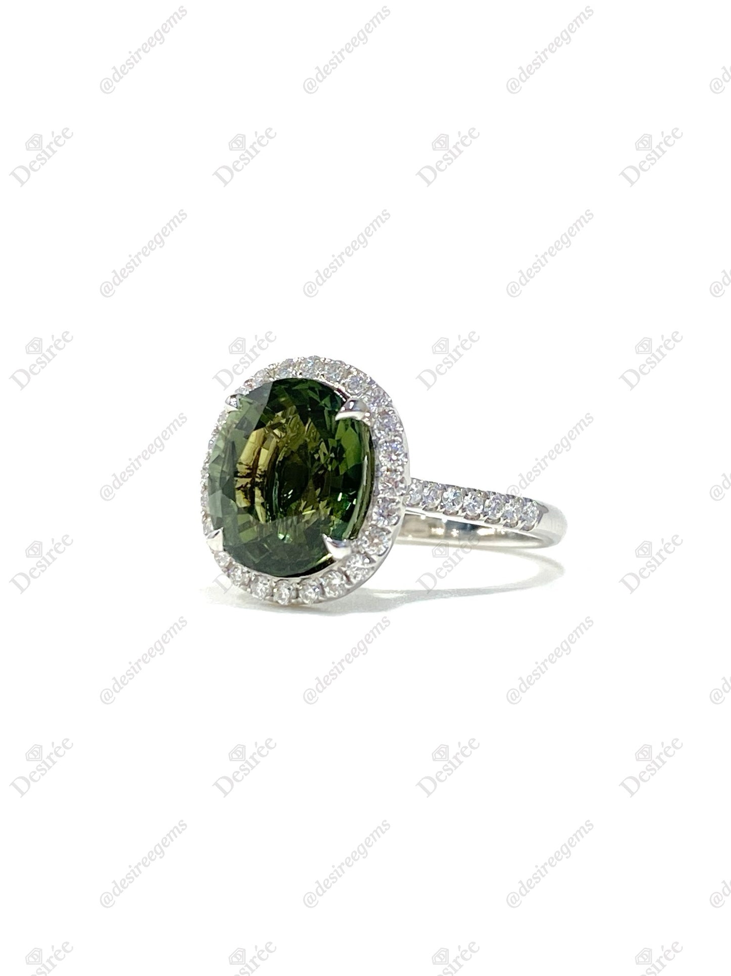 Natural Green Tourmaline 4.04ct Ring