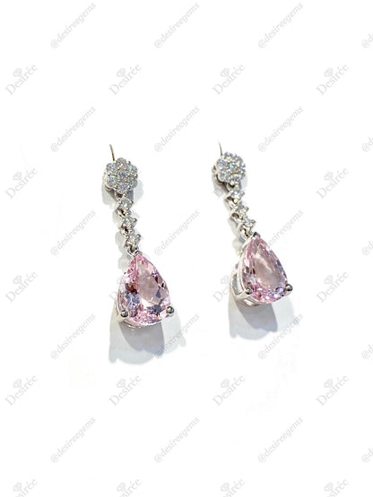 Natural Morganite 3.00ct Earrings