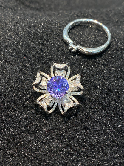 Natural Tanzanite 2.27ct Ring / Pendant 2 Way Wear Jewellery