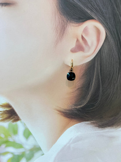 Natural Black Onyx 15.4ct Earrings