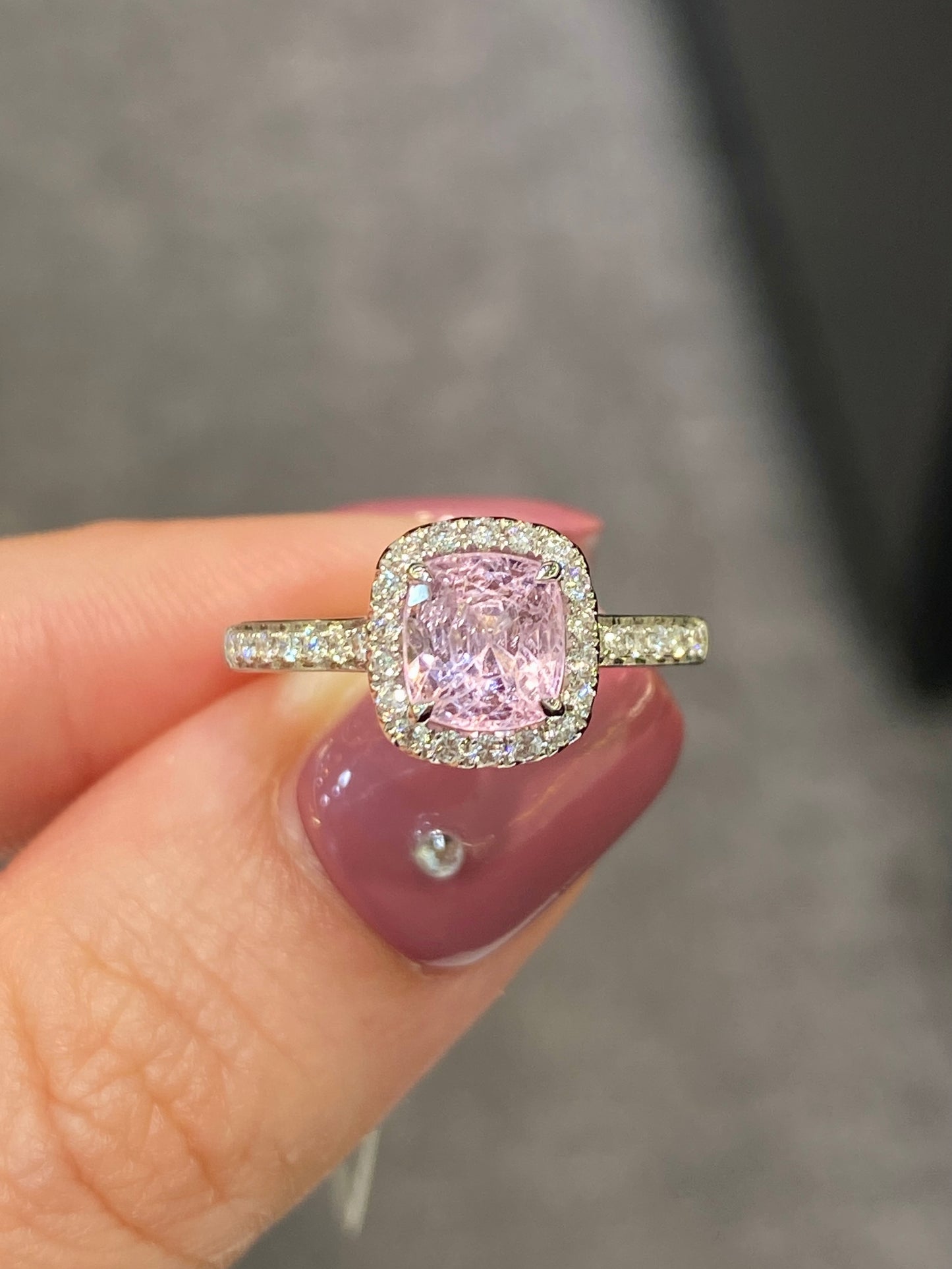 Natural Pink Spinel 1.45ct Ring