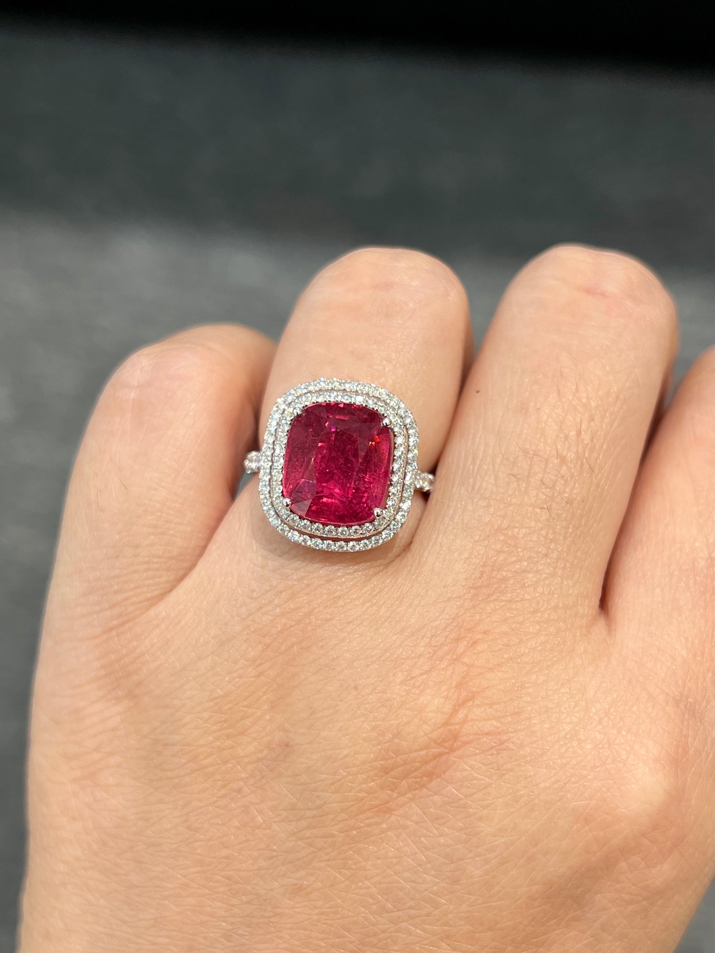 Natural Rubellite Tourmaline 5.29ct Ring