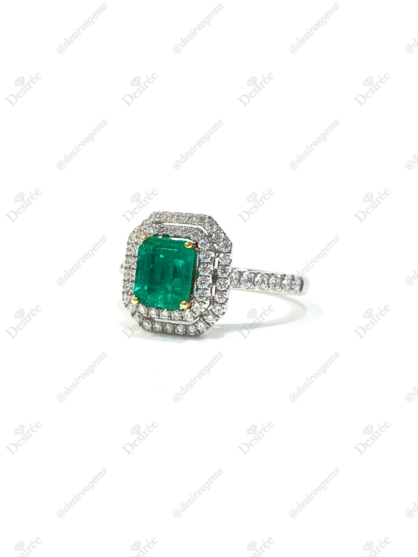 Natural Colombian Emerald 1.04ct Ring