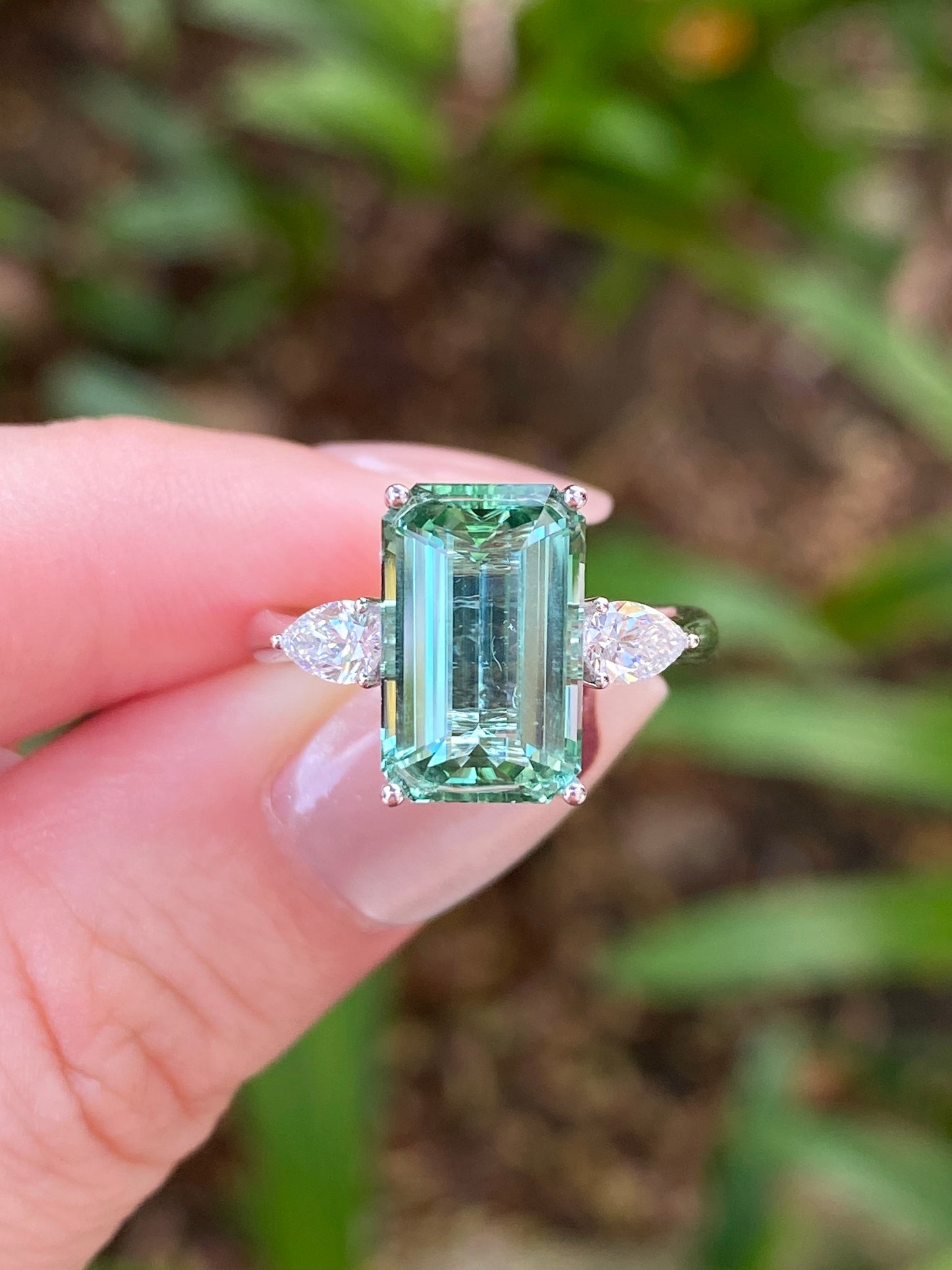 Natural Green Tourmaline 3.89ct Ring