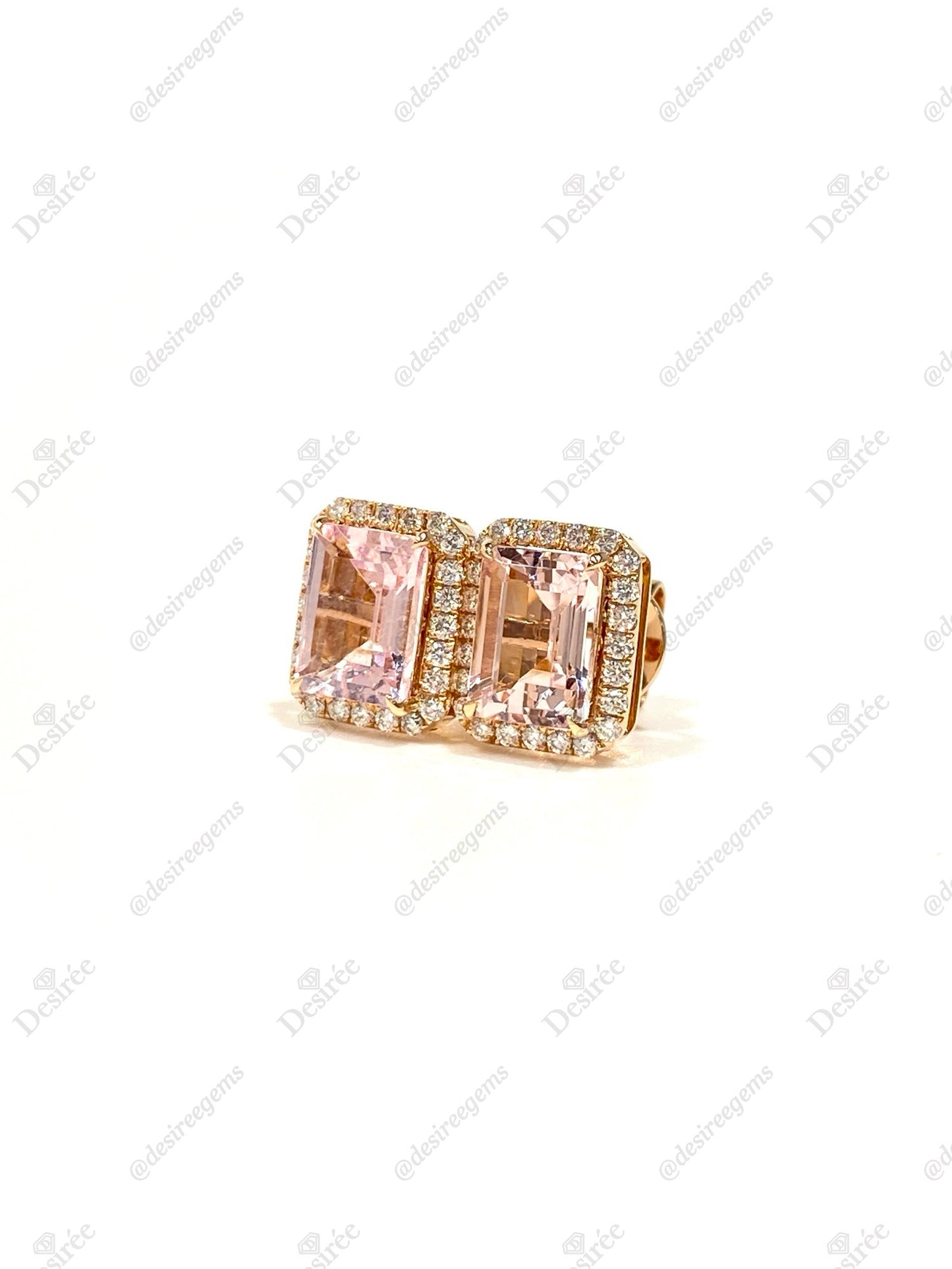 Natural Morganite 2.06ct Earrings