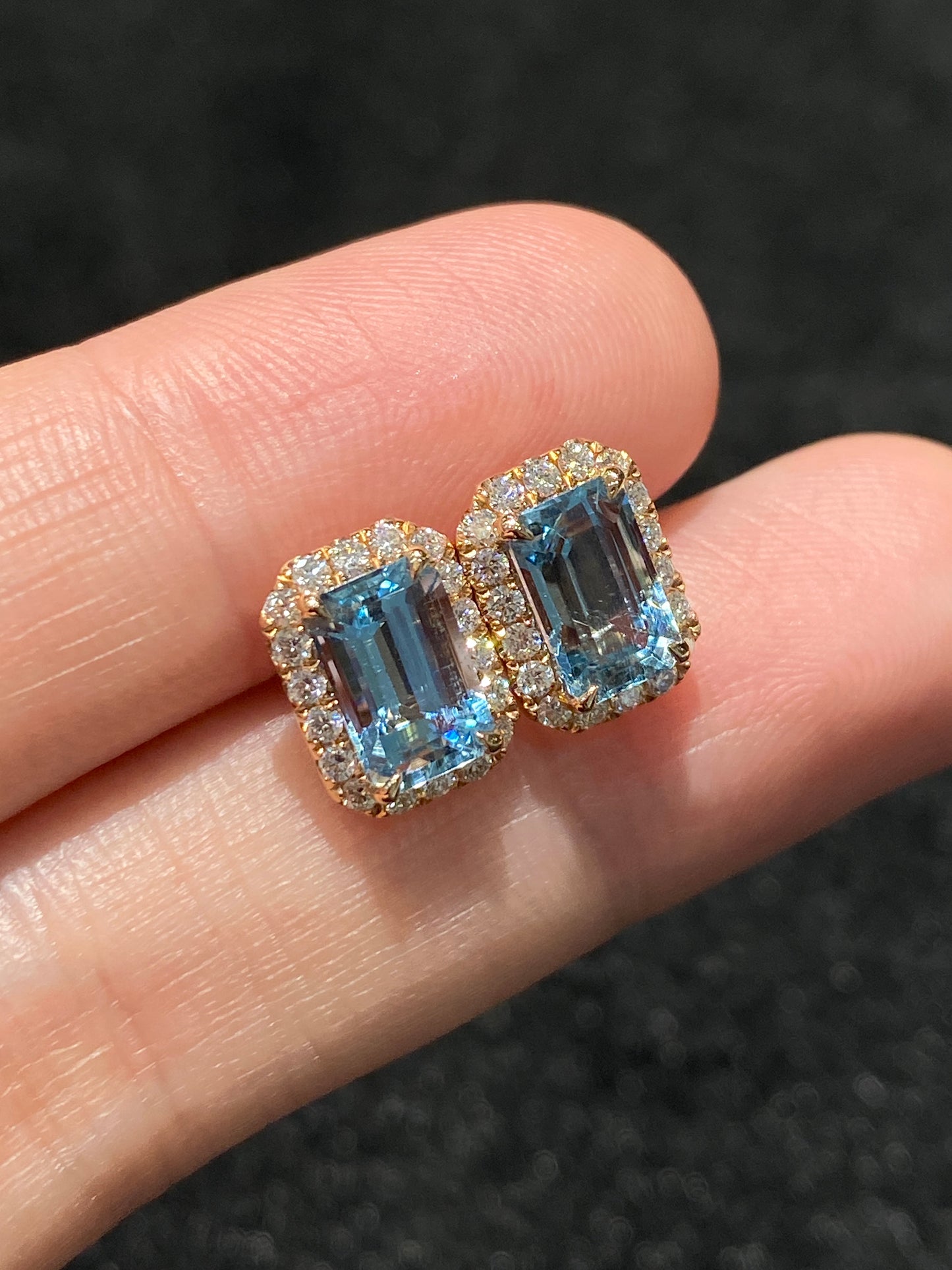 Natural Aquamarine Earrings 2.34ct