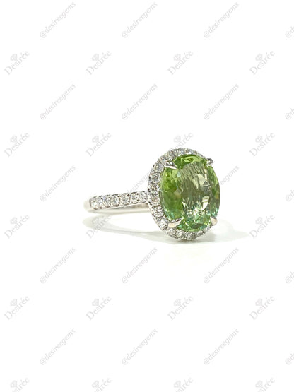 Natural Green Tourmaline 3.65ct Ring
