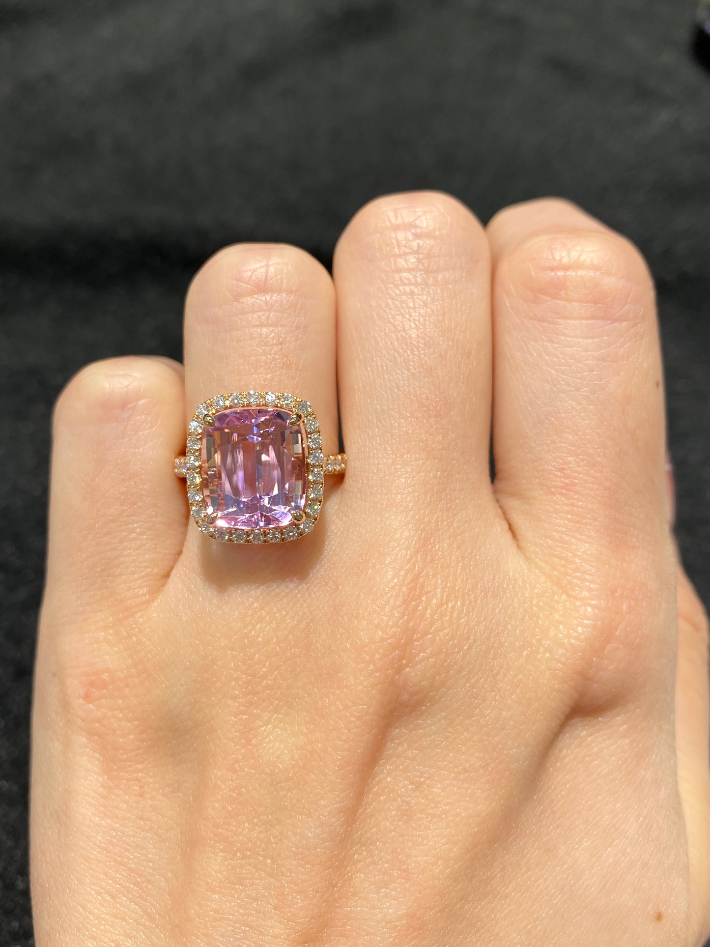 Natural Kunzite 6.50ct Ring