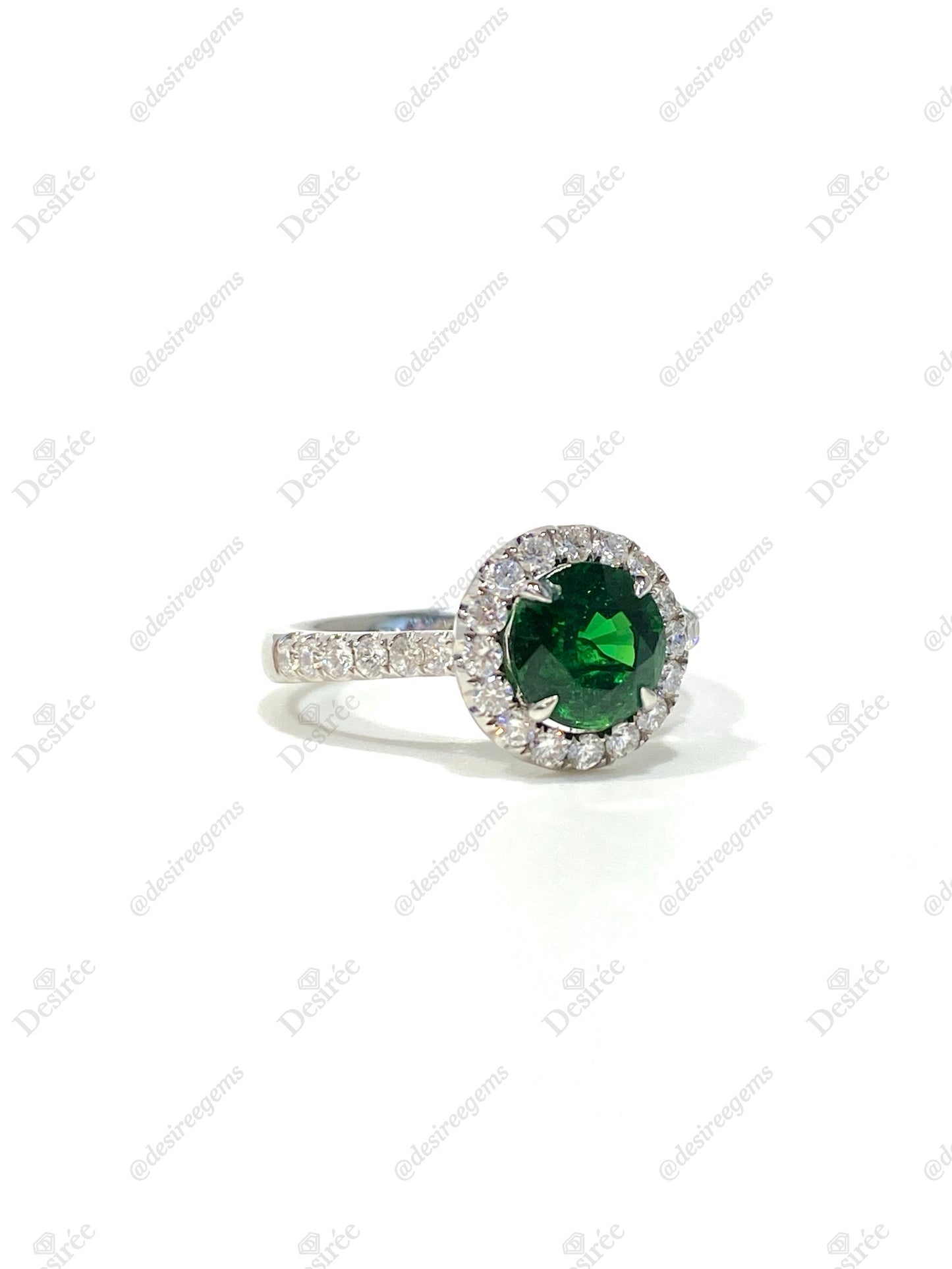 Natural Green Garnet Tsavorite 1.60ct Ring