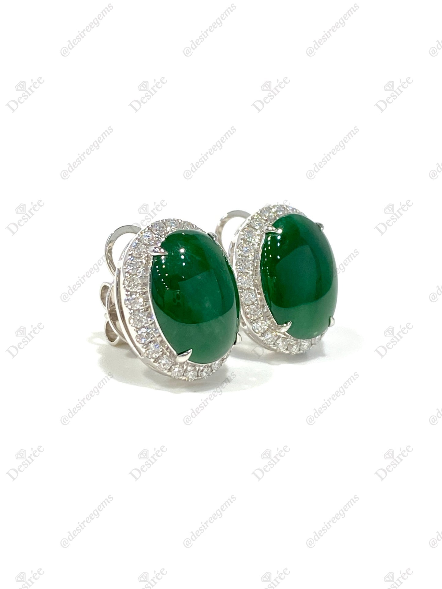 Natural Type A Jadeite Earrings