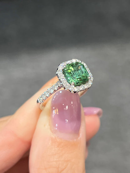 Natural Green Tourmaline 1.99ct Ring