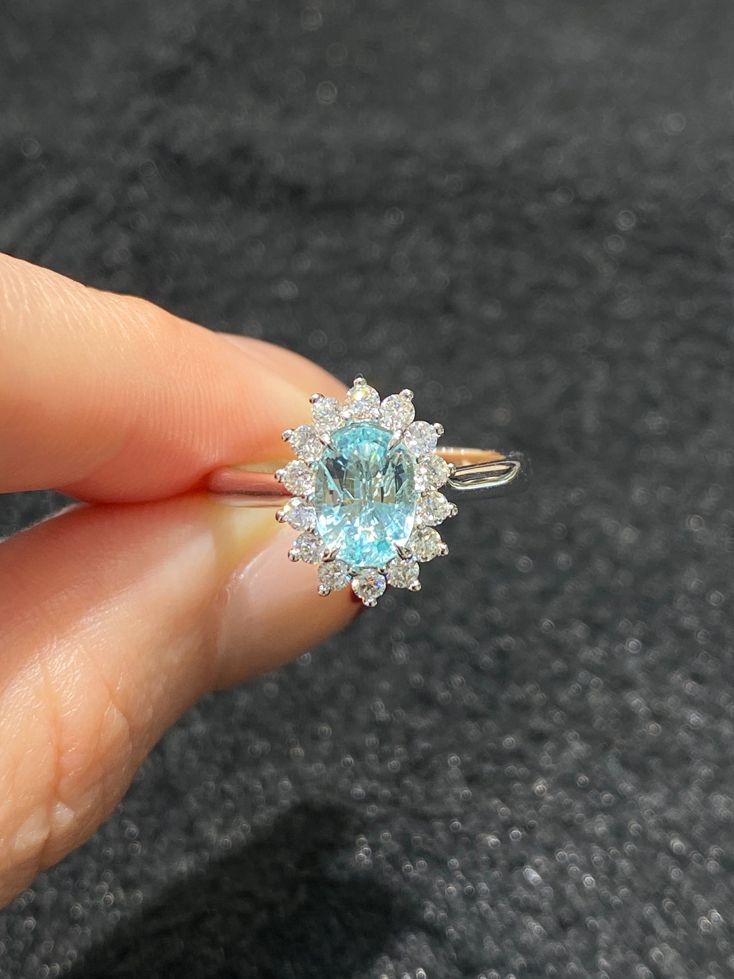 Natural Paraiba Tourmaline 0.97ct Ring