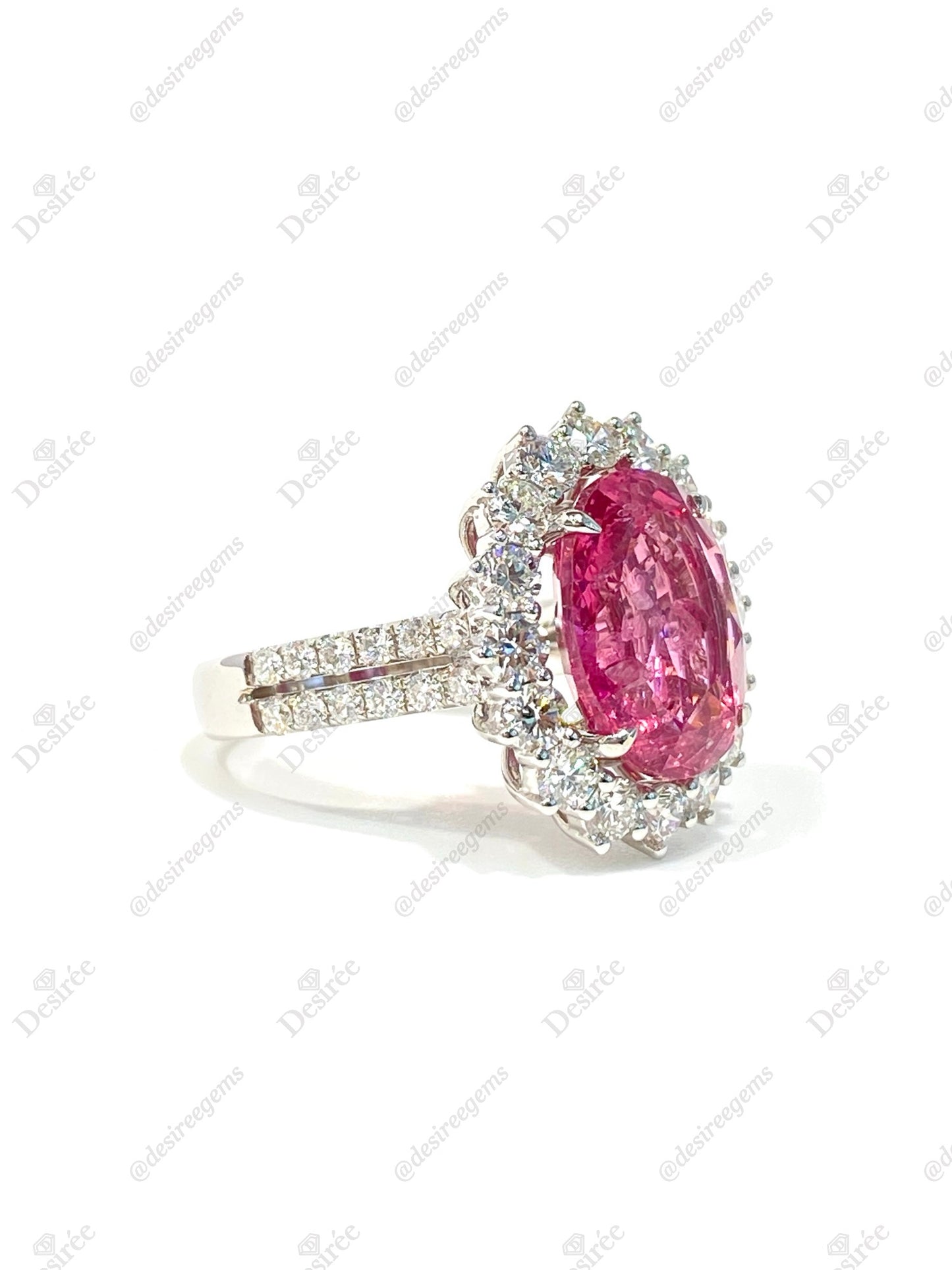 Natural Mahenge Pink Spinel 7.16ct Ring