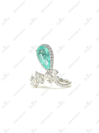 Natural Paraiba Tourmaline 1.88ct Ring