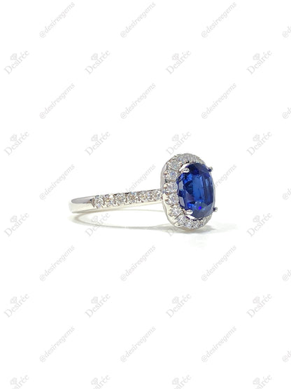 Natural Blue Sapphire 2.81ct Ring
