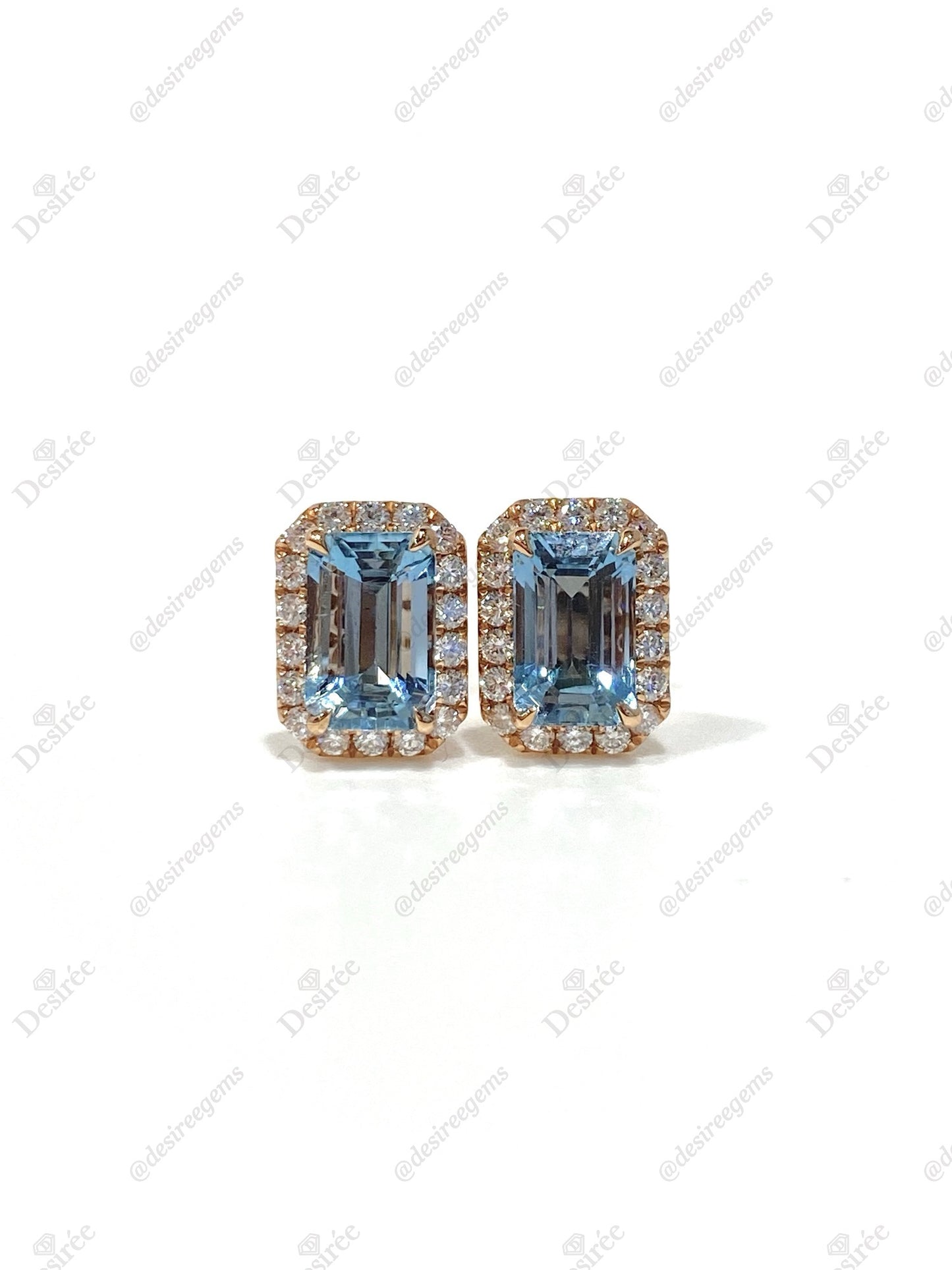 Natural Aquamarine Earrings 2.34ct