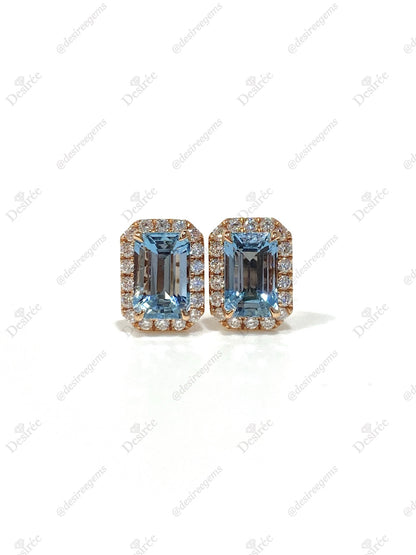 Natural Aquamarine Earrings 2.34ct