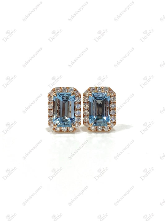 Natural Aquamarine Earrings 2.34ct