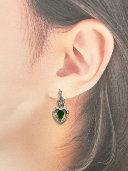 Natural Green Garnet Tsavorite 1.40ct Earrings