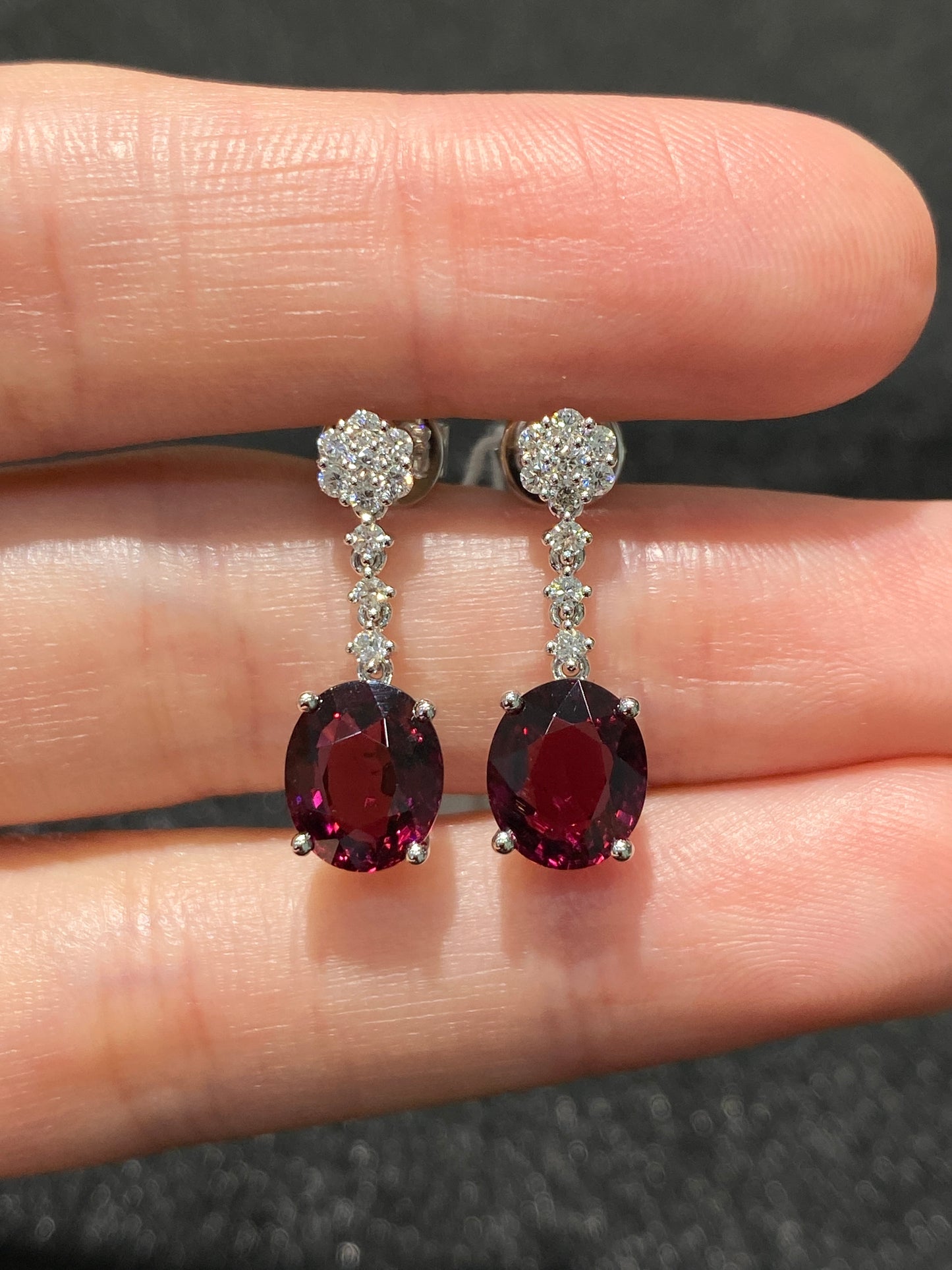 Natural Red Garnet 4.84ct Earrings
