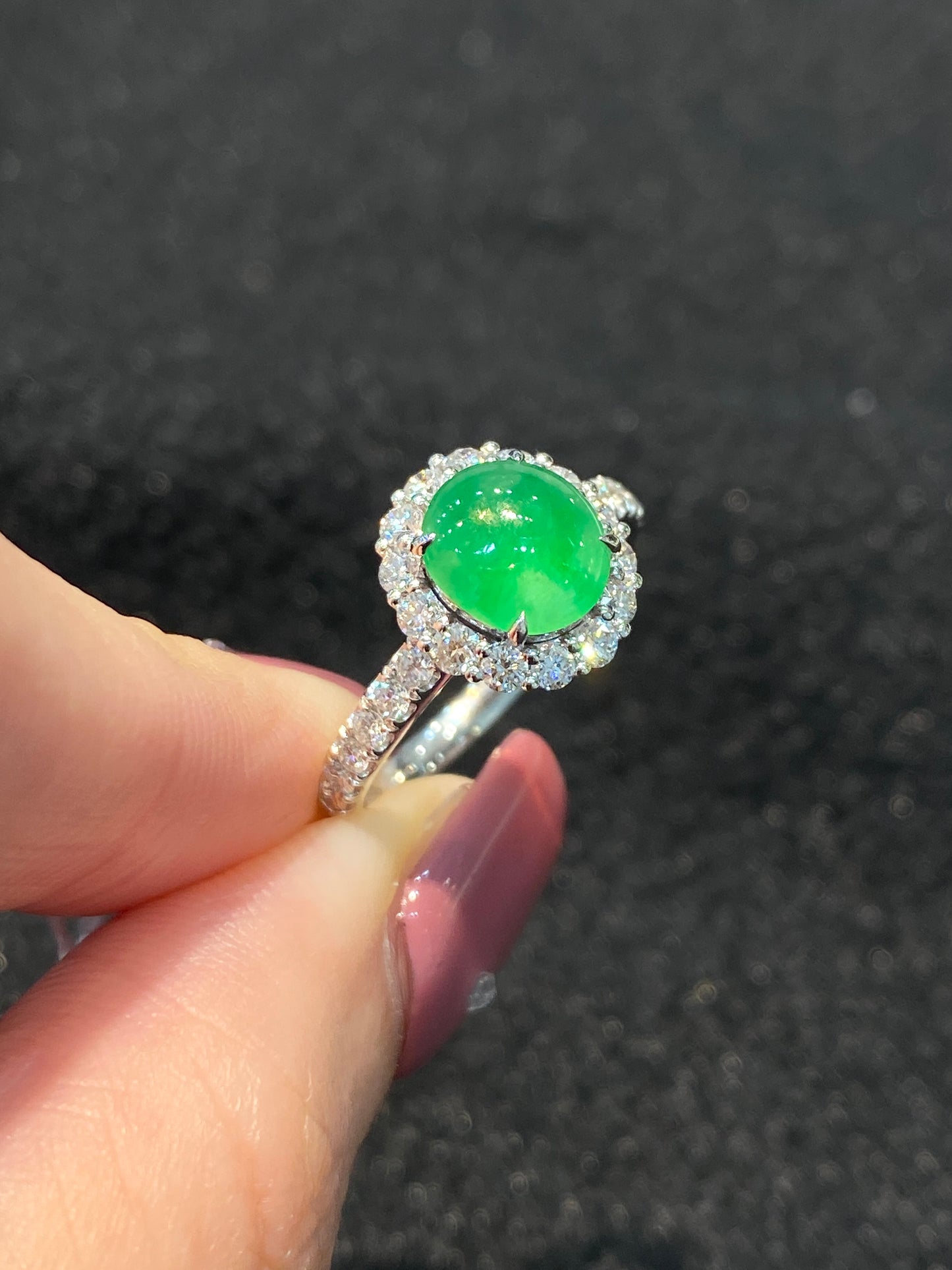 Natural Type A Jadeite Ring