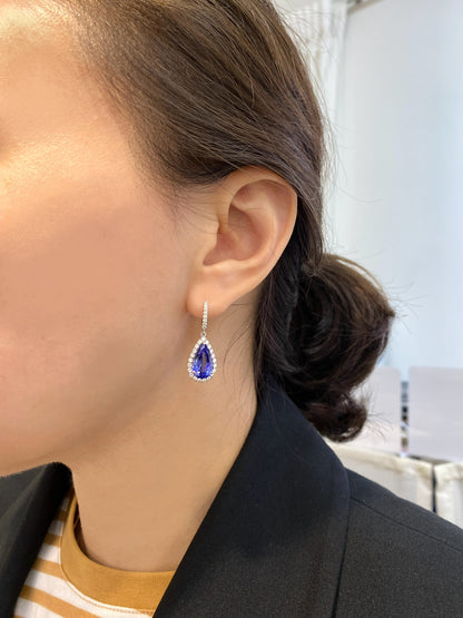 Natural Tanzanites 6.91ct Earrings