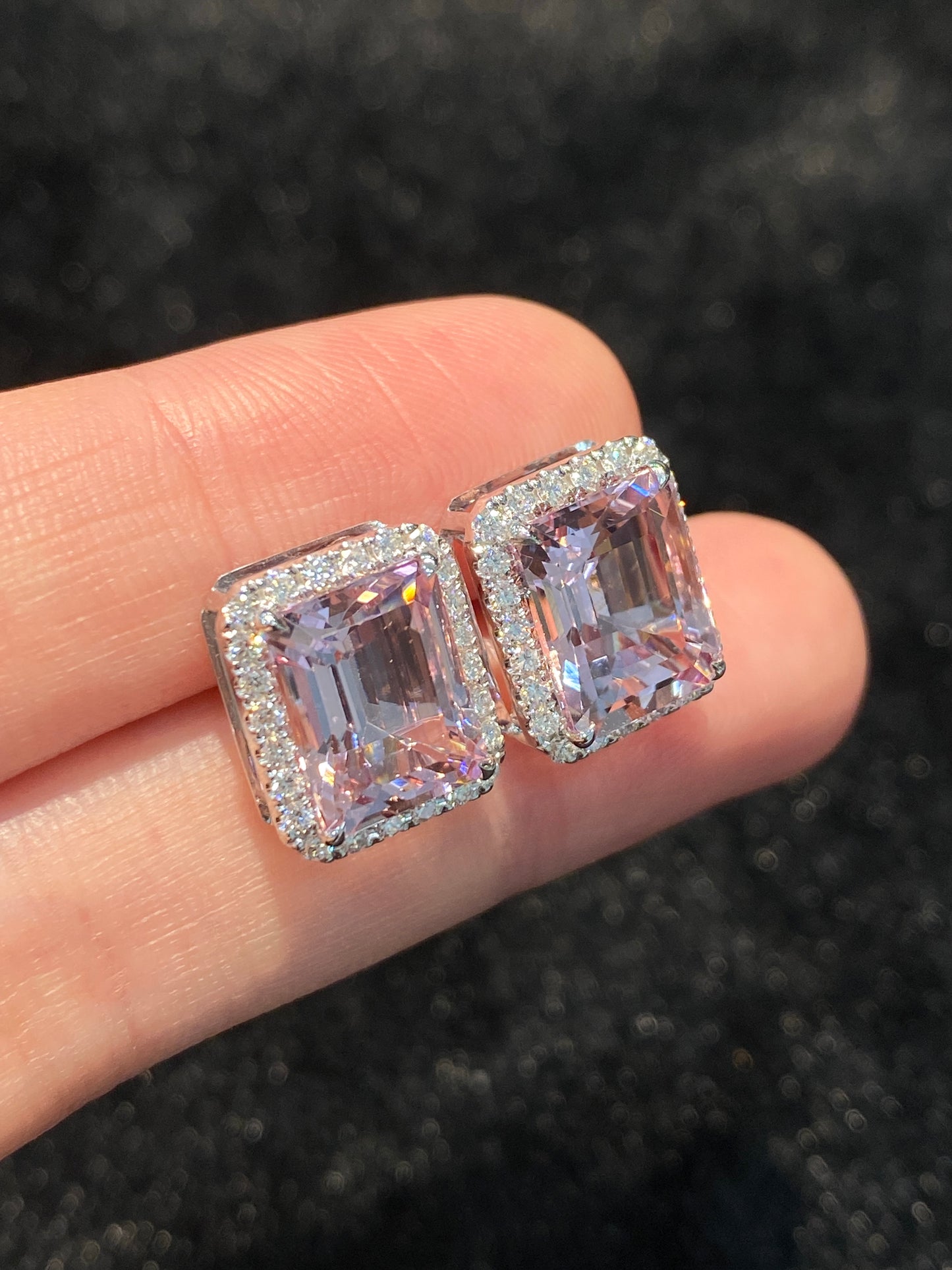 Natural Morganite 6.55ct Earrings