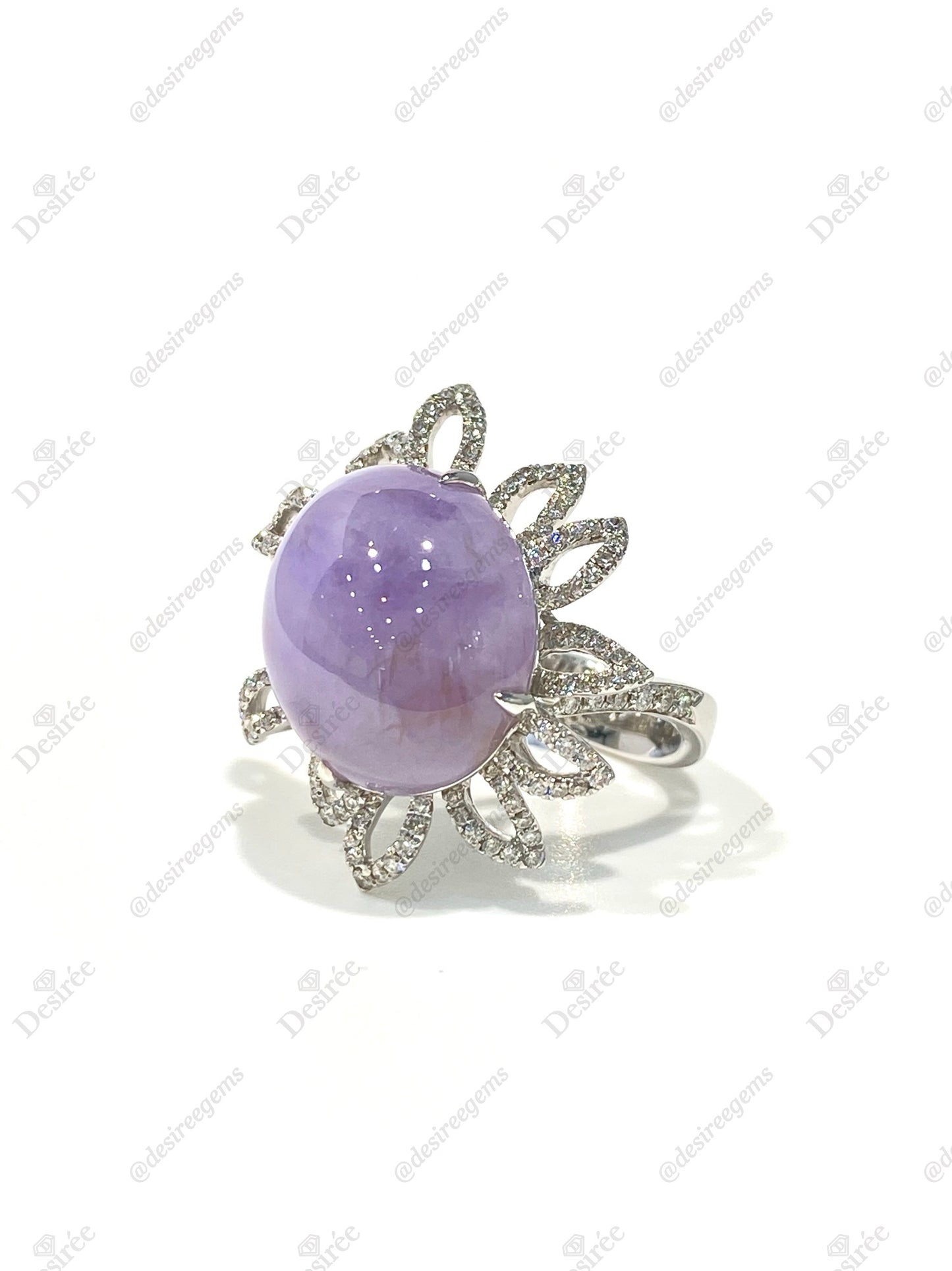 Natural Type A Lavender Jadeite Ring