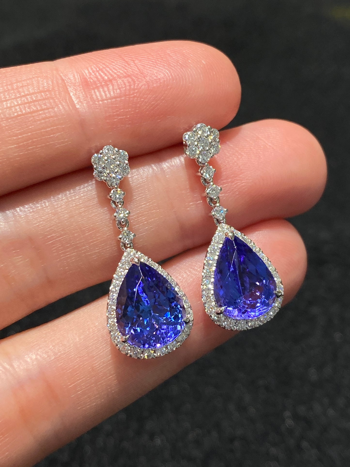Natural Tanzanites 6.25ct Earrings