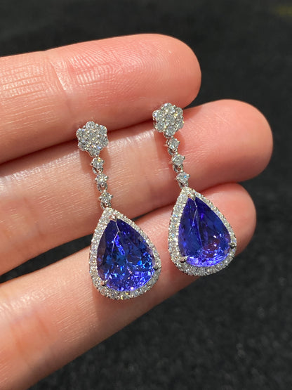 Natural Tanzanites 6.25ct Earrings