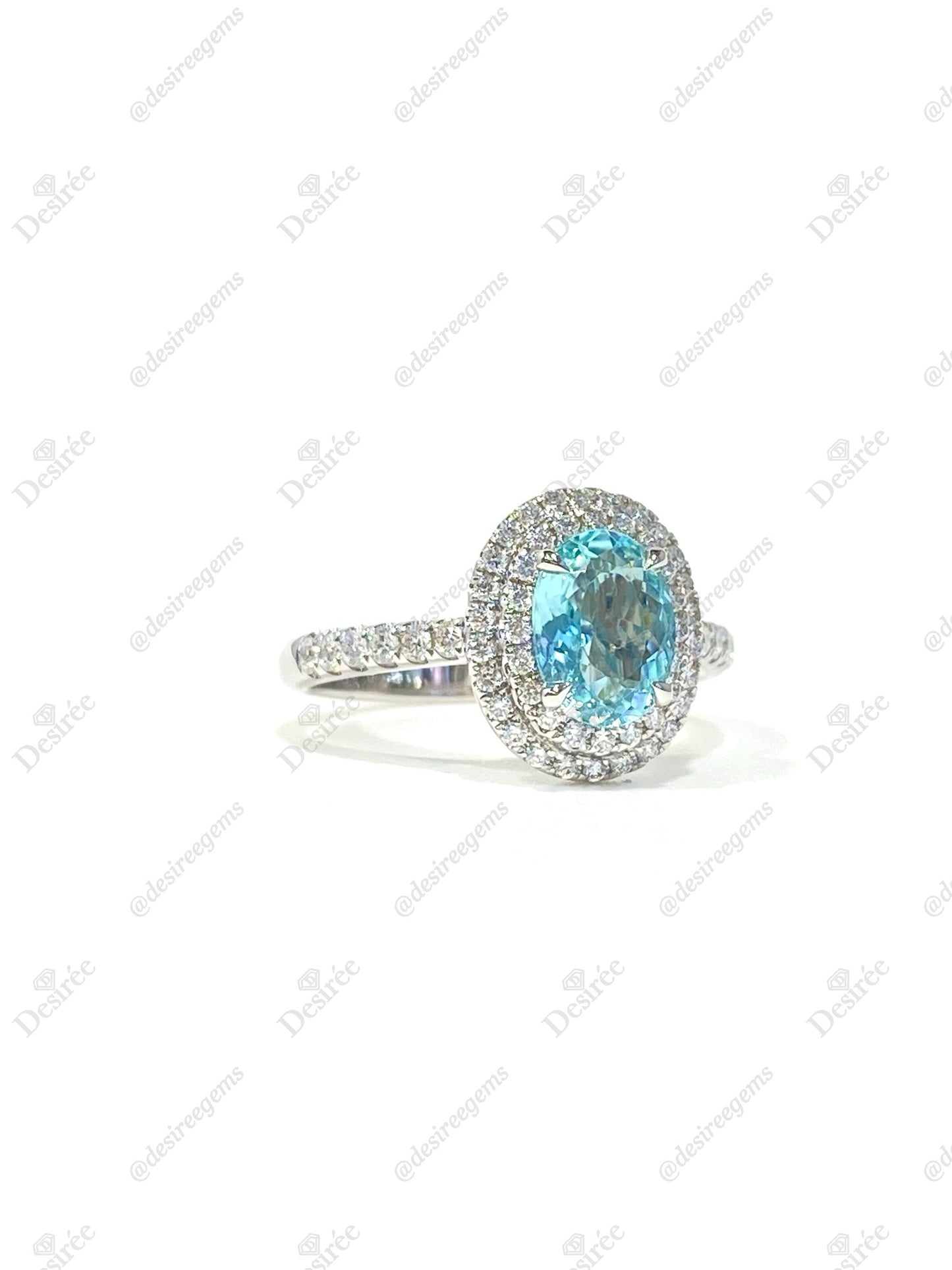 Natural Paraiba Tourmaline 0.91ct Ring